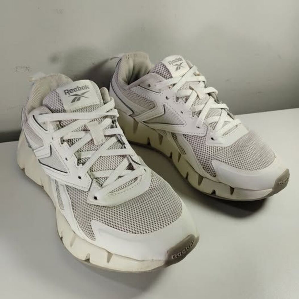 Reebok Zig Dynamica STR Women's Size 6 White Gray Running Sneakers